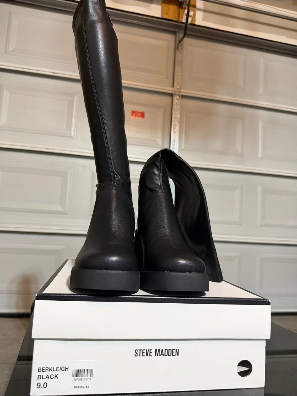 Steve Madden Black Over-the-Knee Platform Boots